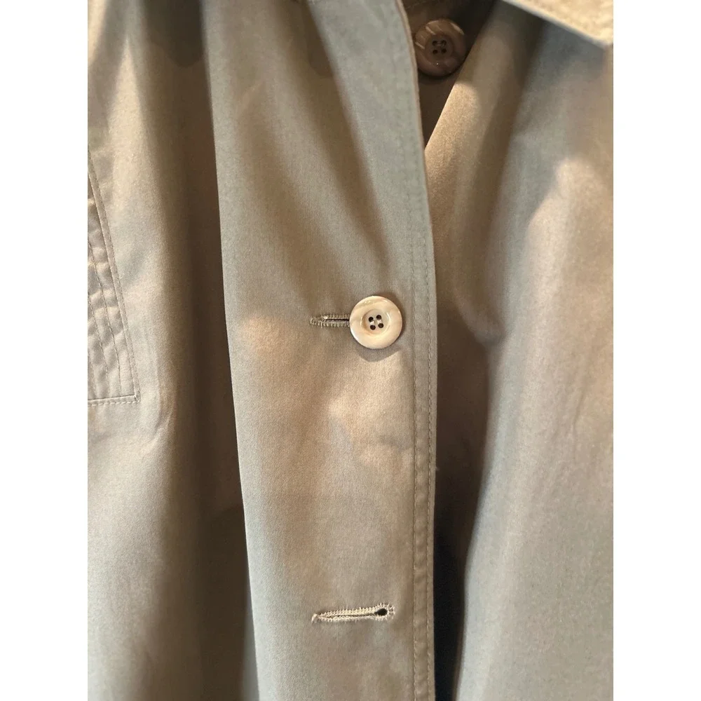 Fitz‎ Women's Classic Beige Trench Coat Belted Button Front Shoulder Detail